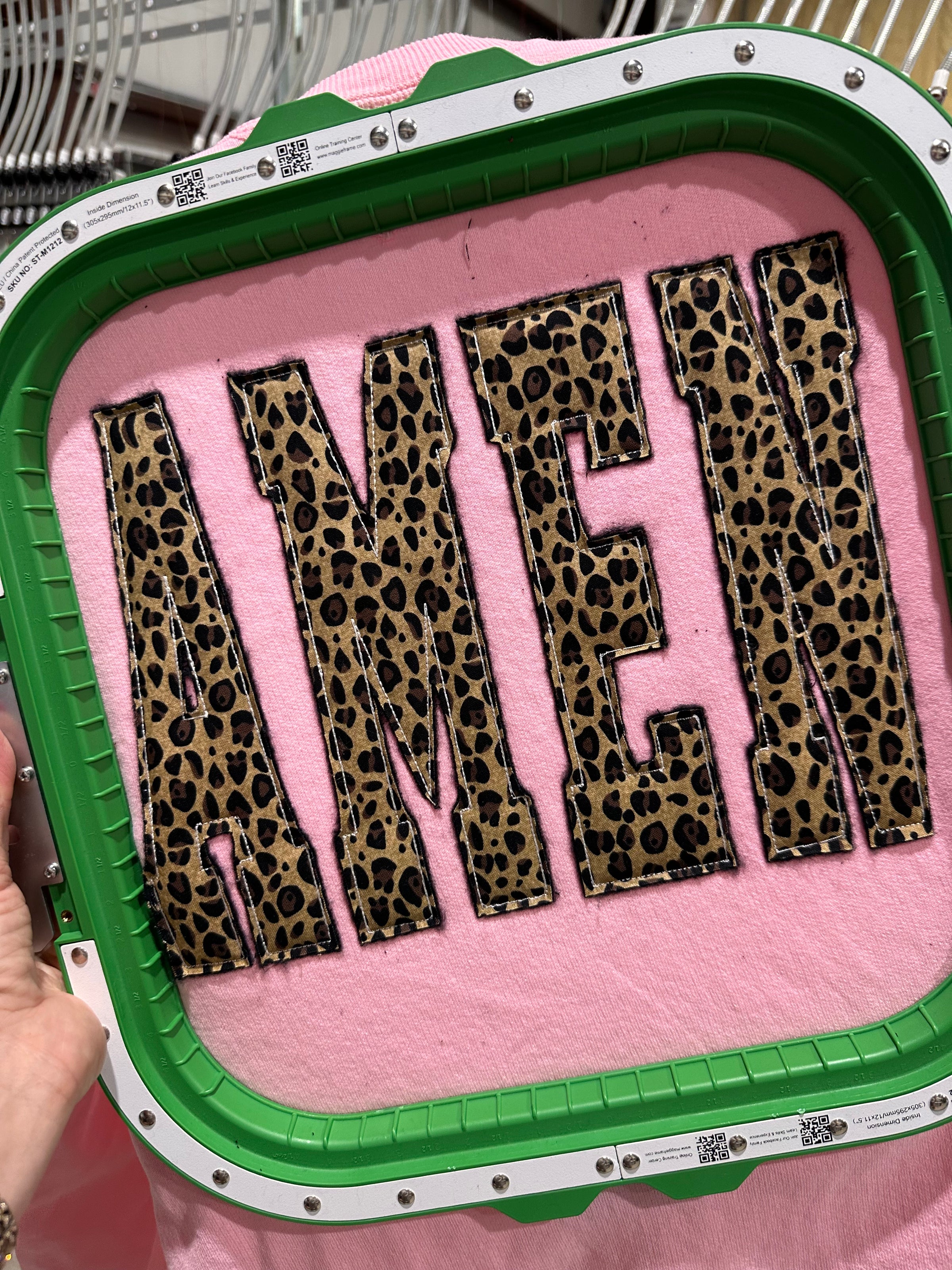 Pray Leopard Appliqué Comfort Wash Sweatshirt