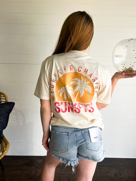 Chasing Sunsets Front and Back T-Shirt