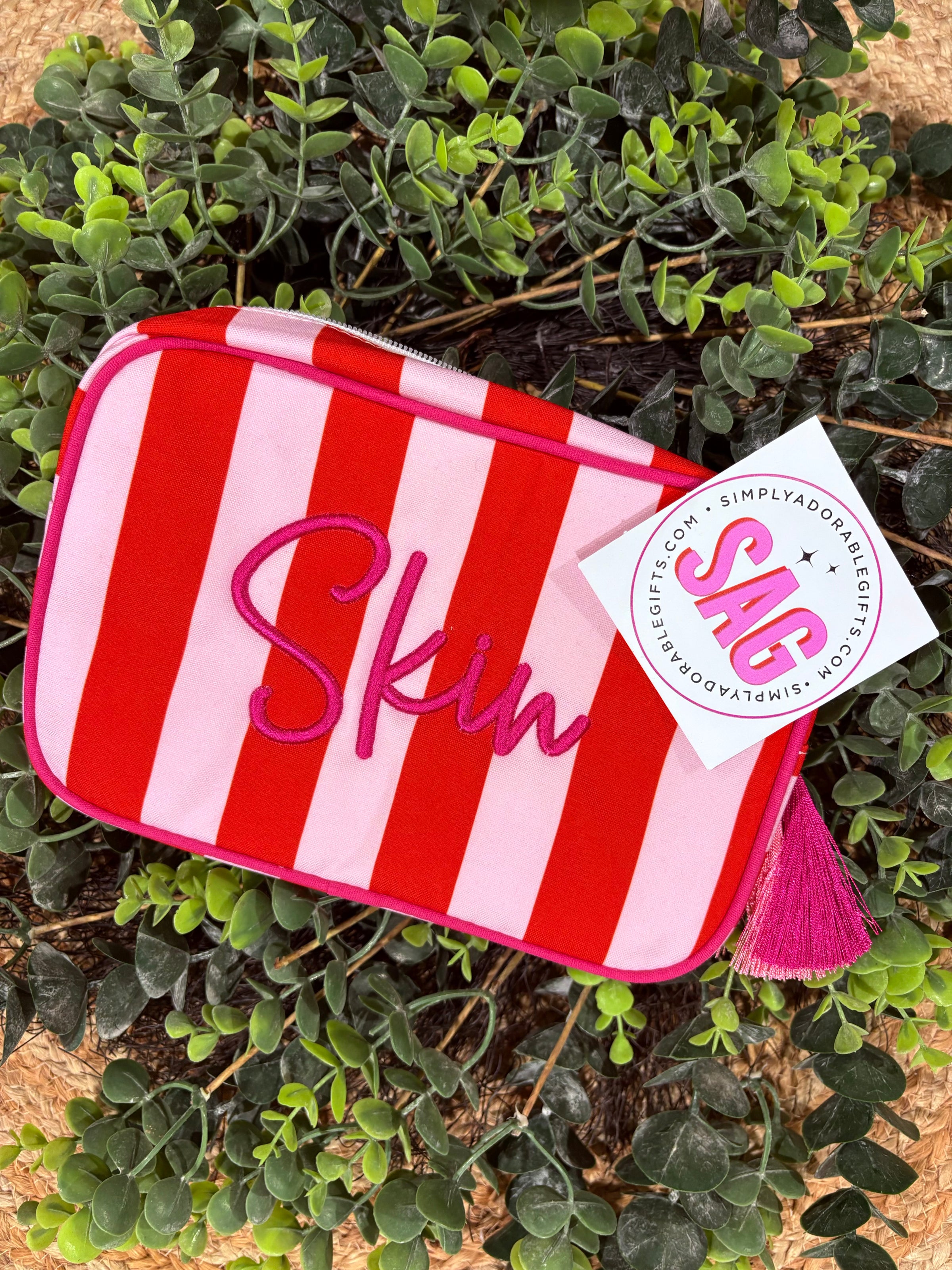 Custom Puff Embroidered Cosmetic Bag