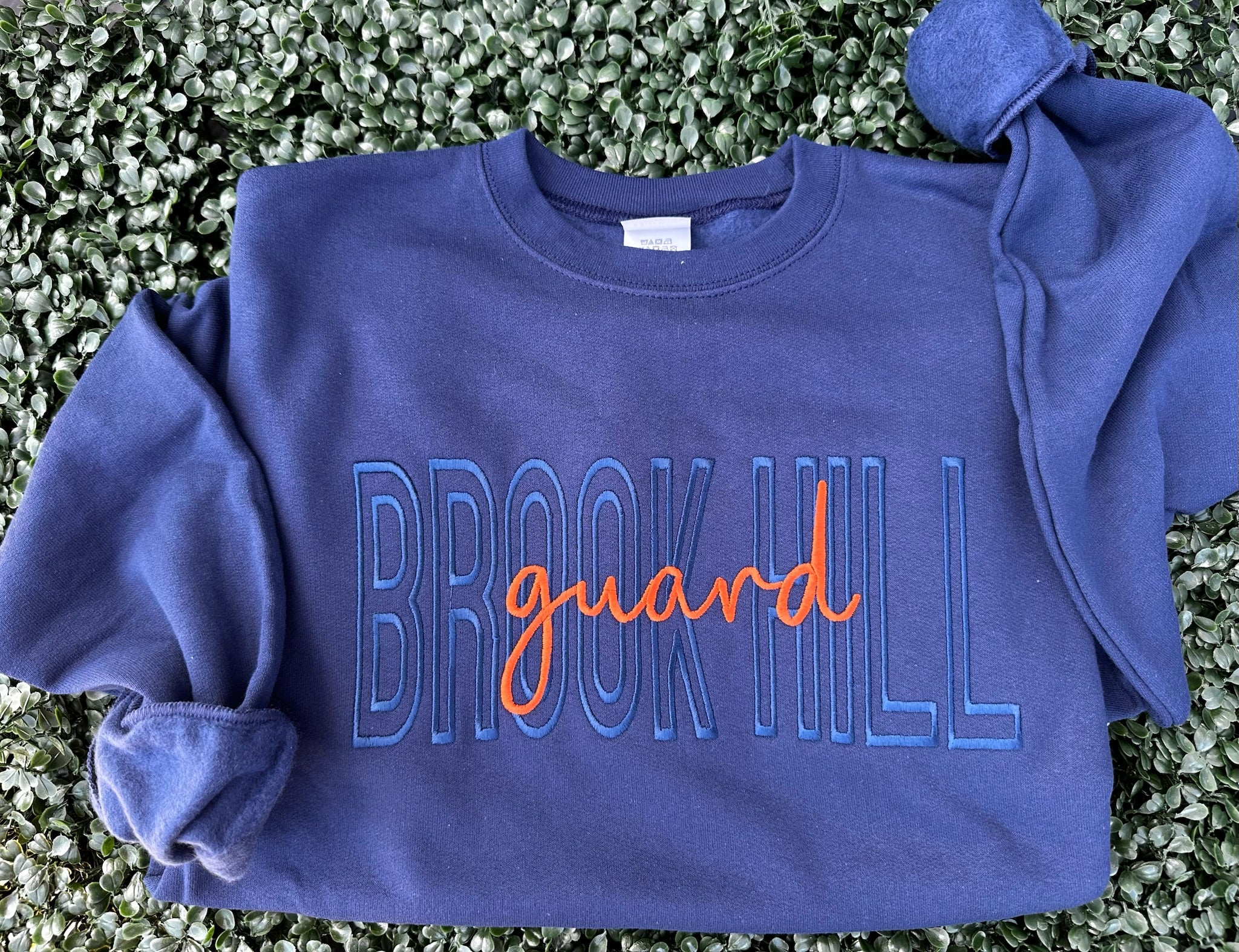 Custom Monotone School Spirit Embroidered Sweatshirt