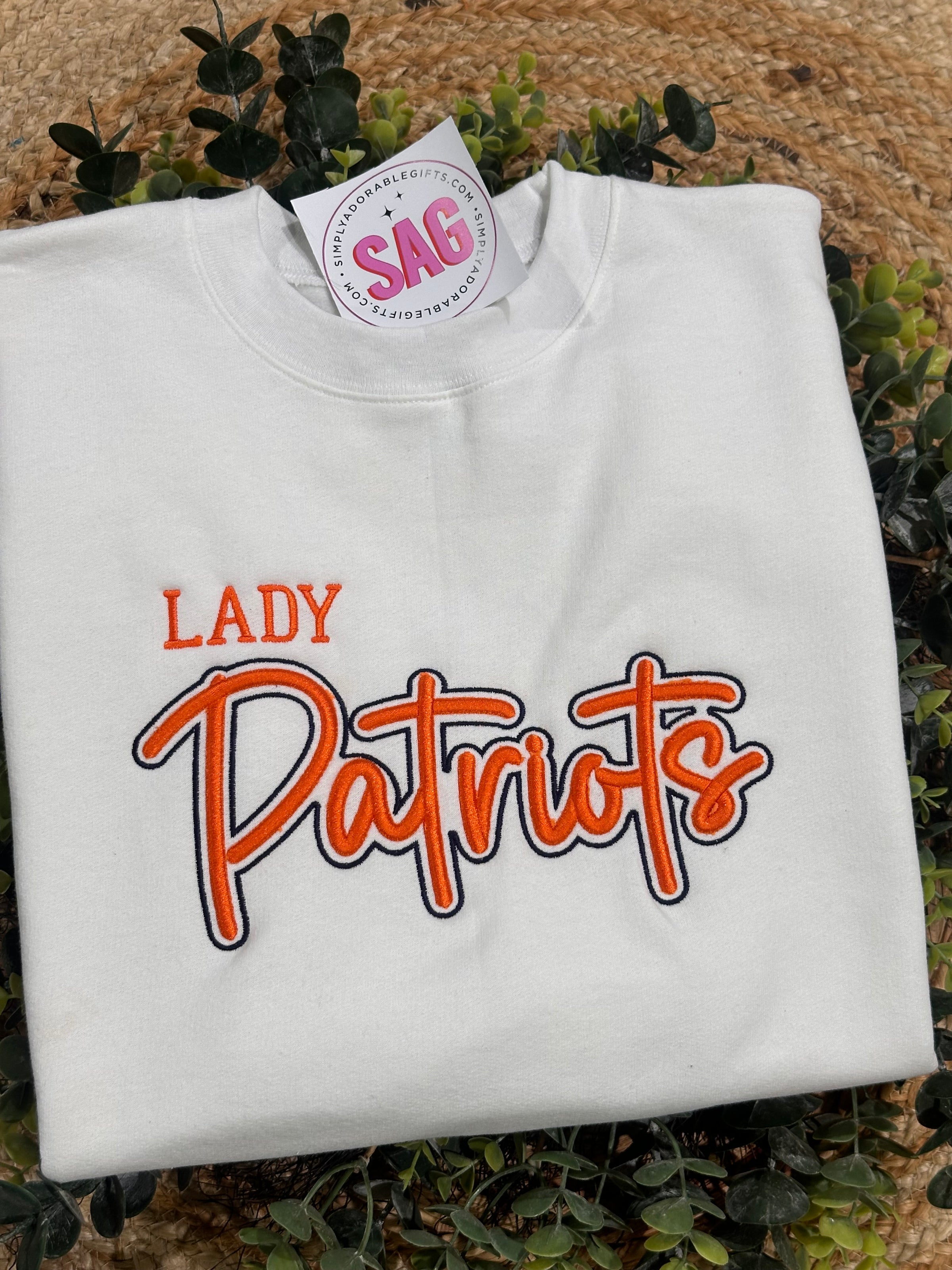 Lady Patriots Puff Embroidery Sweatshirt