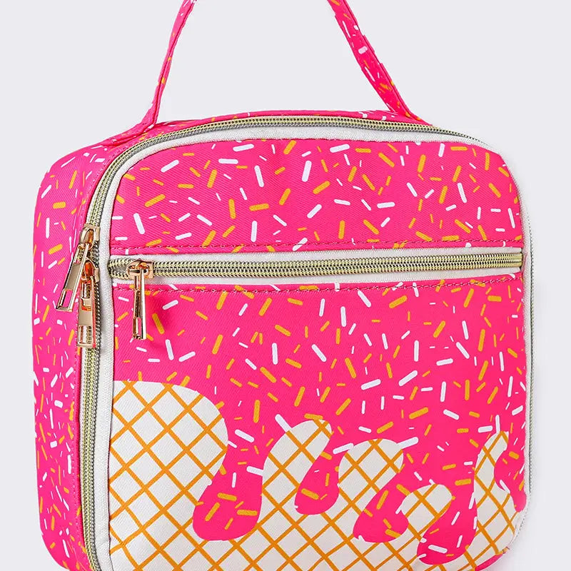 Pink Ice Cream Drip Lunchbox