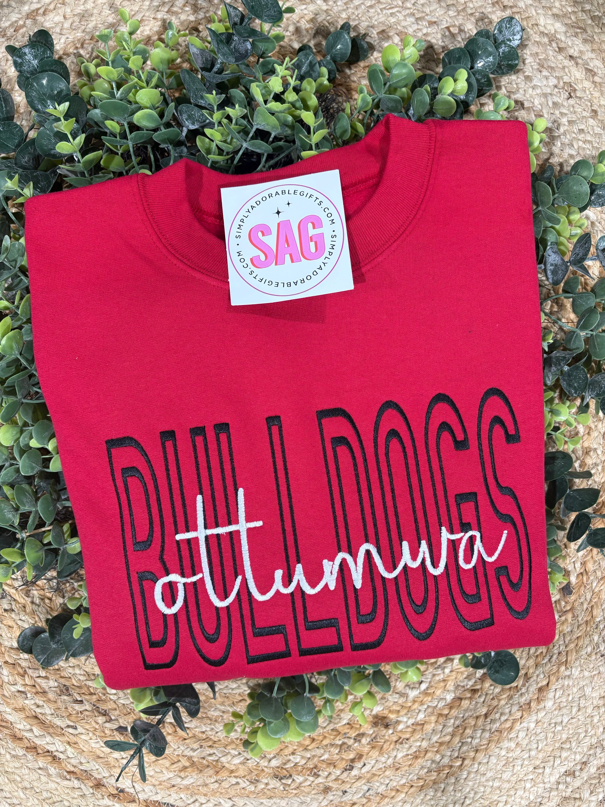 Custom Monotone School Spirit Embroidered Sweatshirt