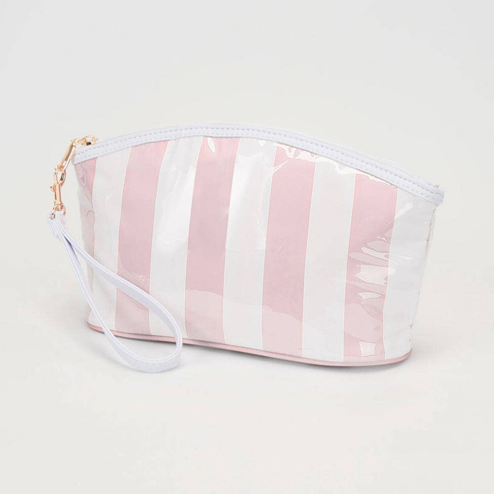 Sensibling Corp. - Striped Cosmetic Wristlet Pouch Bag
