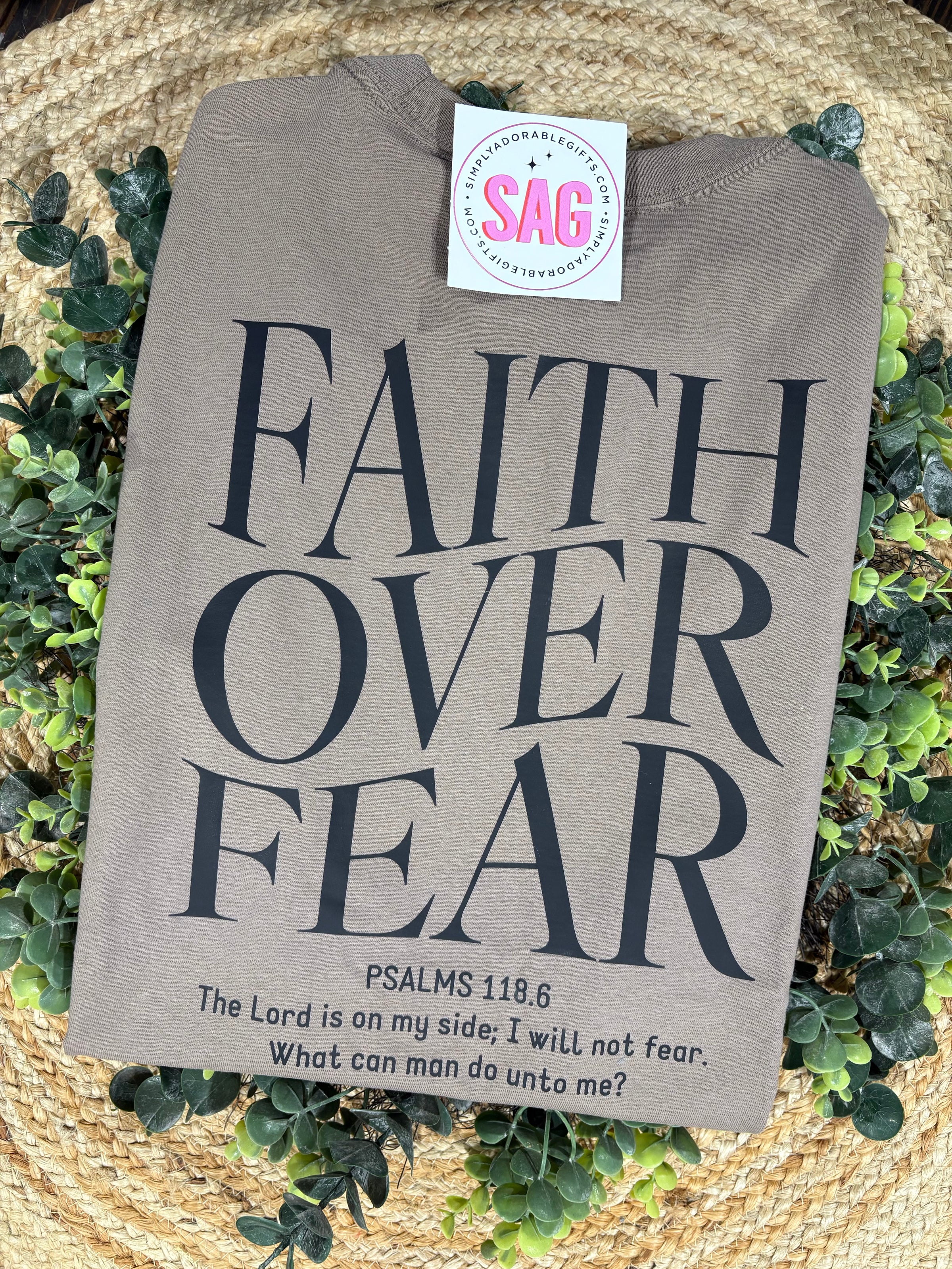 Faith Over Fear Front & Back Tee