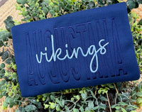 Custom Monotone School Spirit Embroidered Sweatshirt