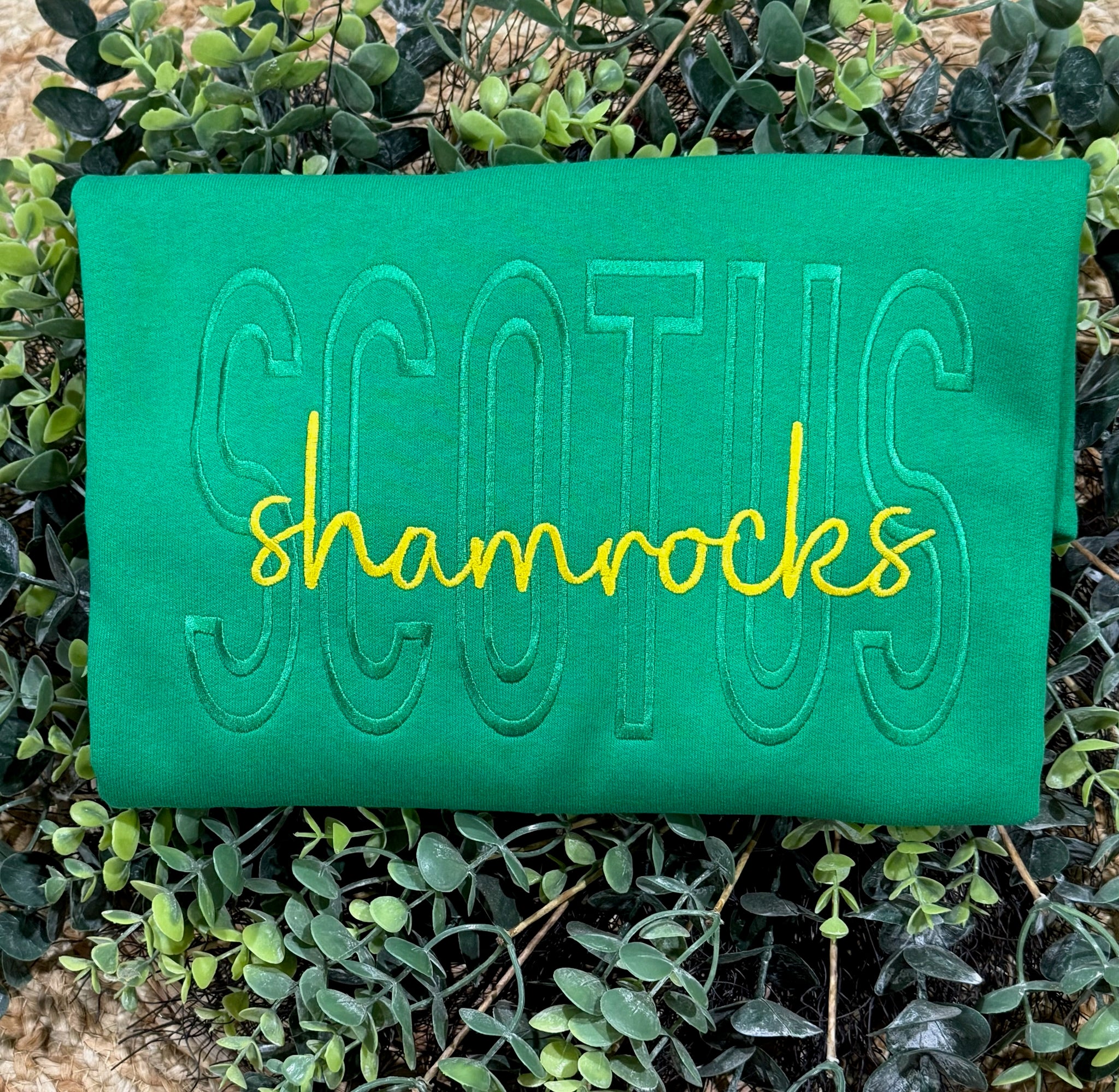 Custom Monotone School Spirit Embroidered Sweatshirt