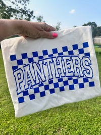 Checkered Panthers Natural Gildan Softstyle Tee