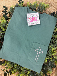 Cross Pocket Comfort Color Short Sleeve Tee