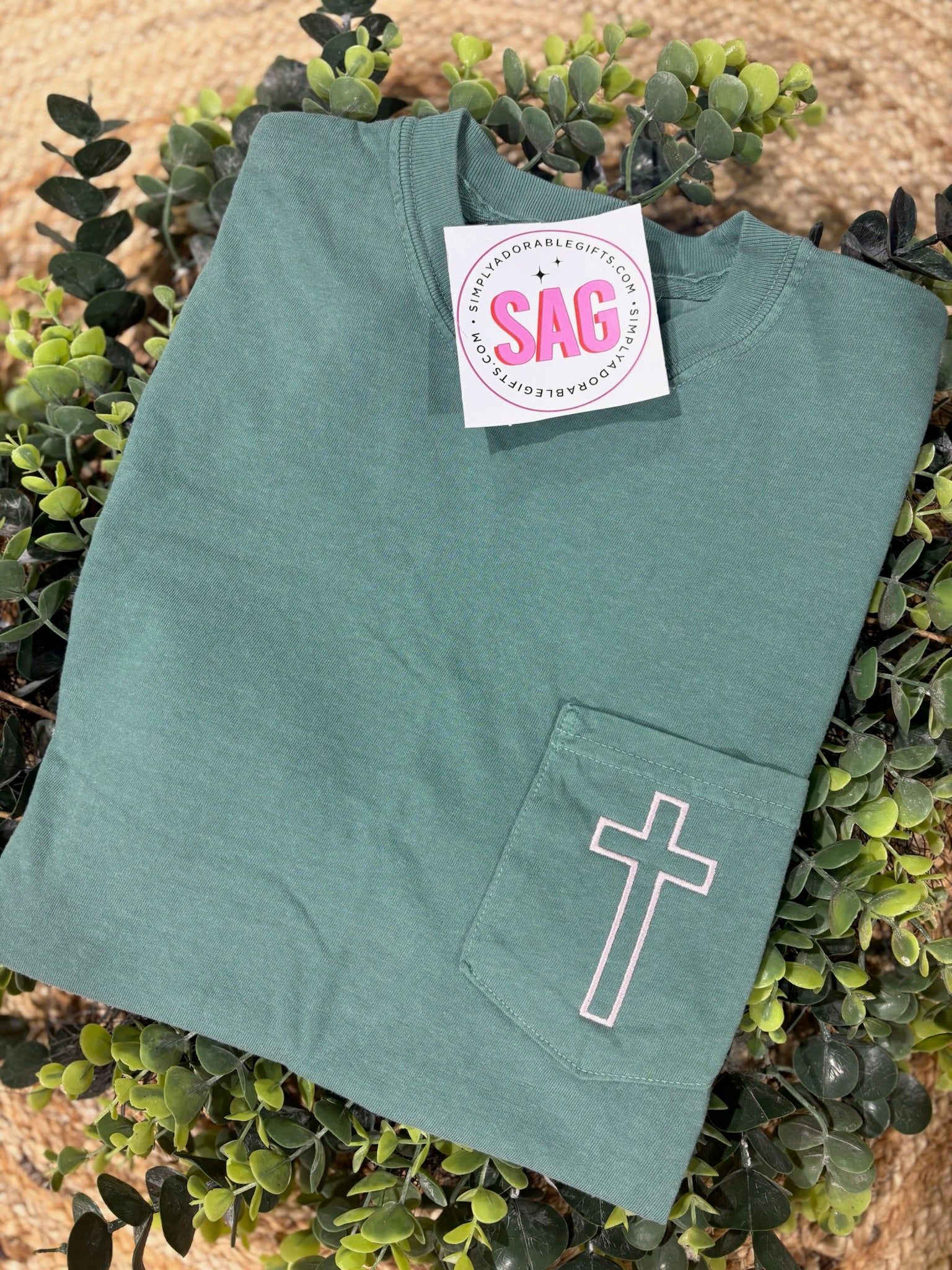 Cross Pocket Comfort Color Short Sleeve Tee