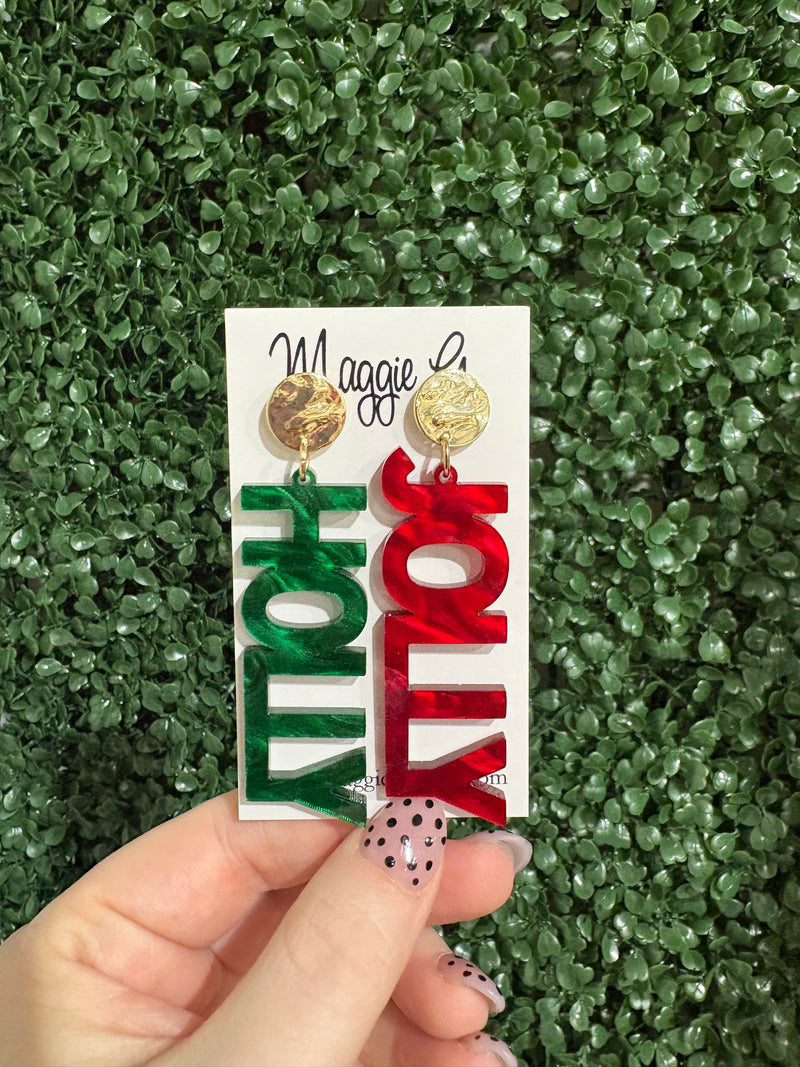 Holly Jolly Christmas Earrings