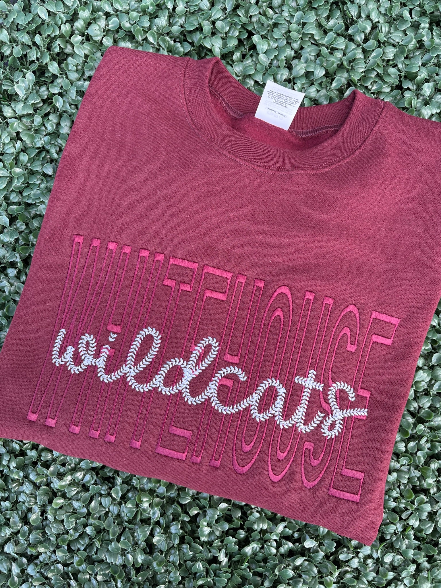 Custom Monotone School Spirit Embroidered Sweatshirt