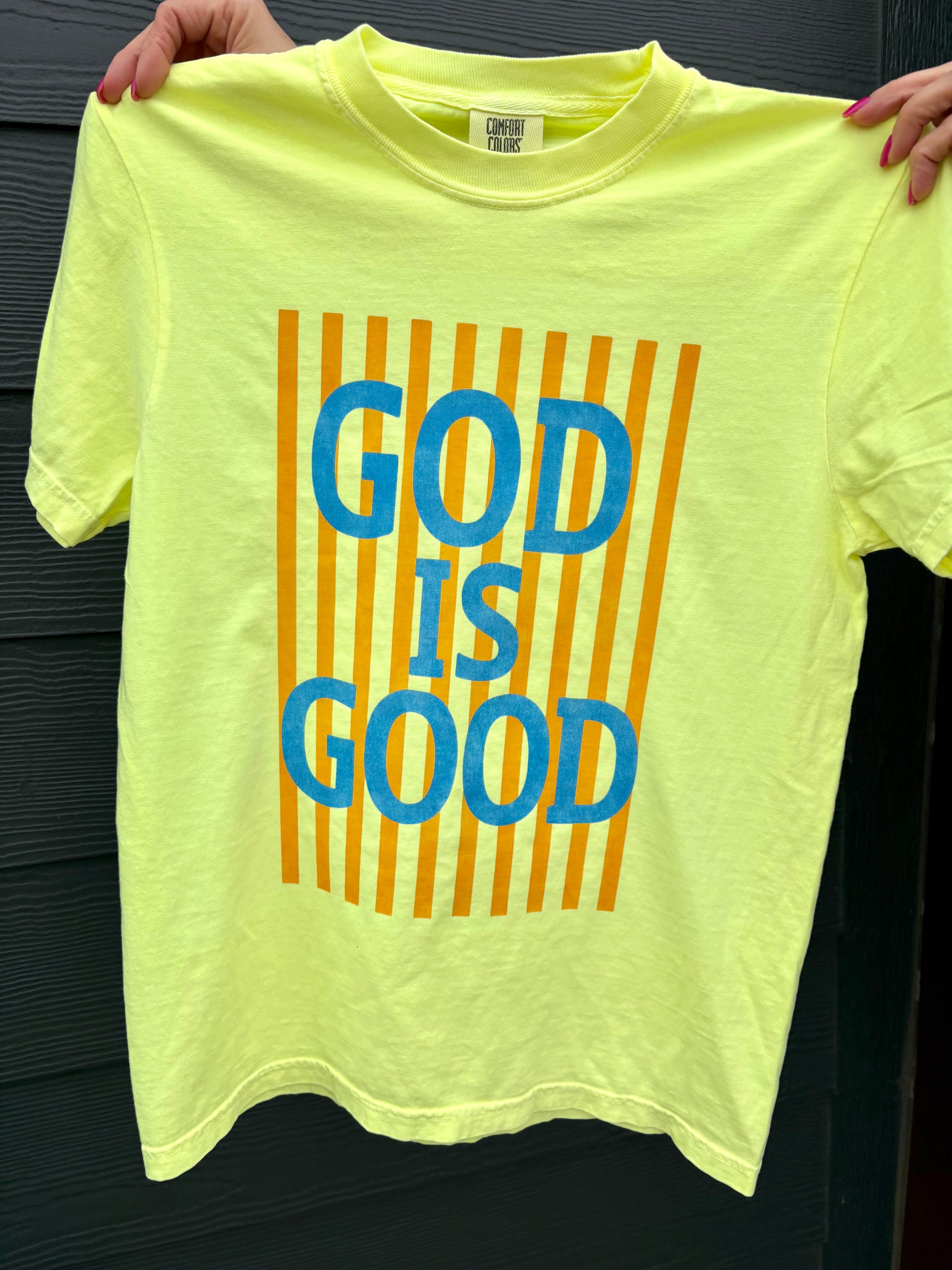 God Is Good Bight Stripe Shirt