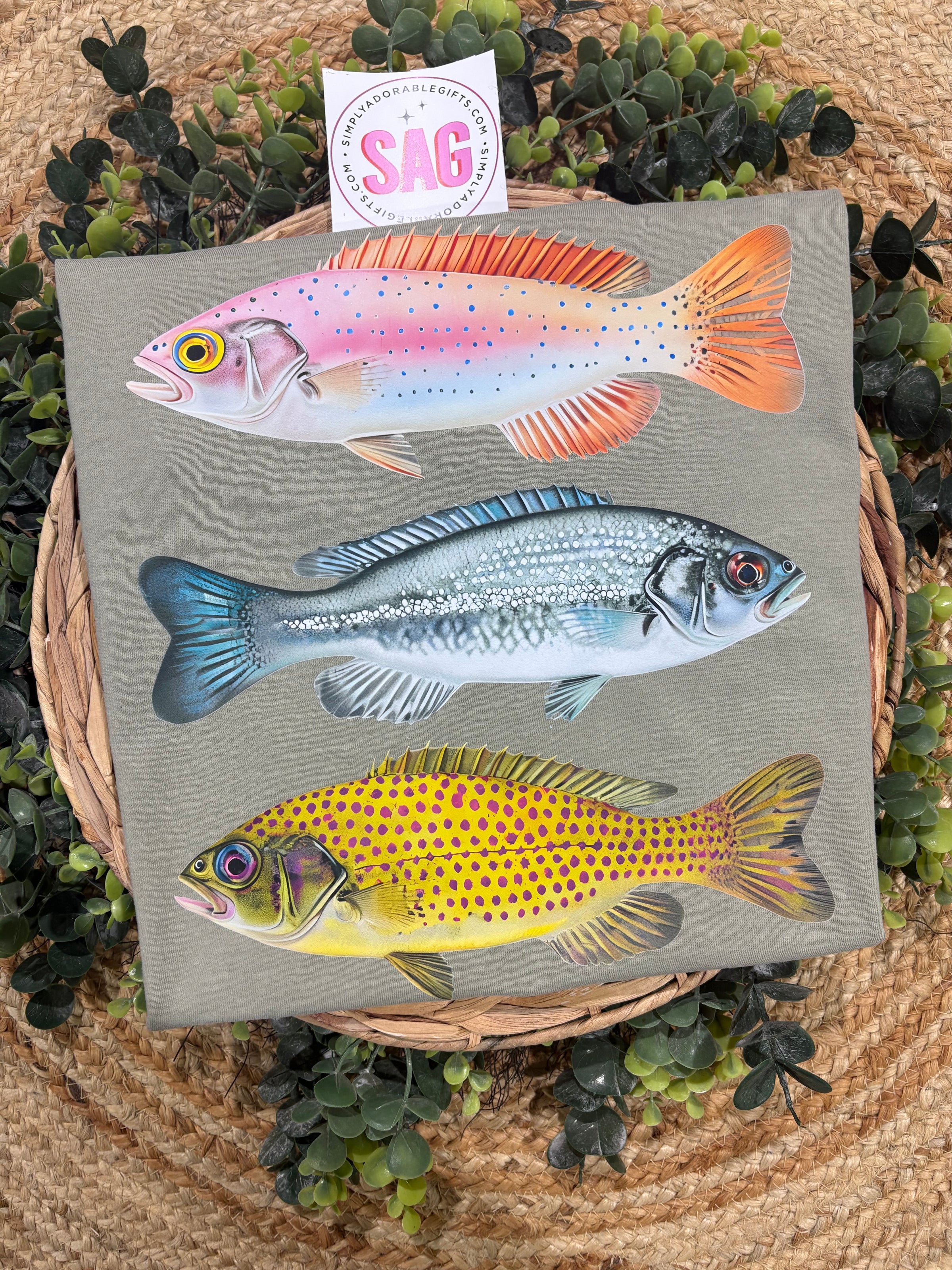 Three Colorful Fish Tee