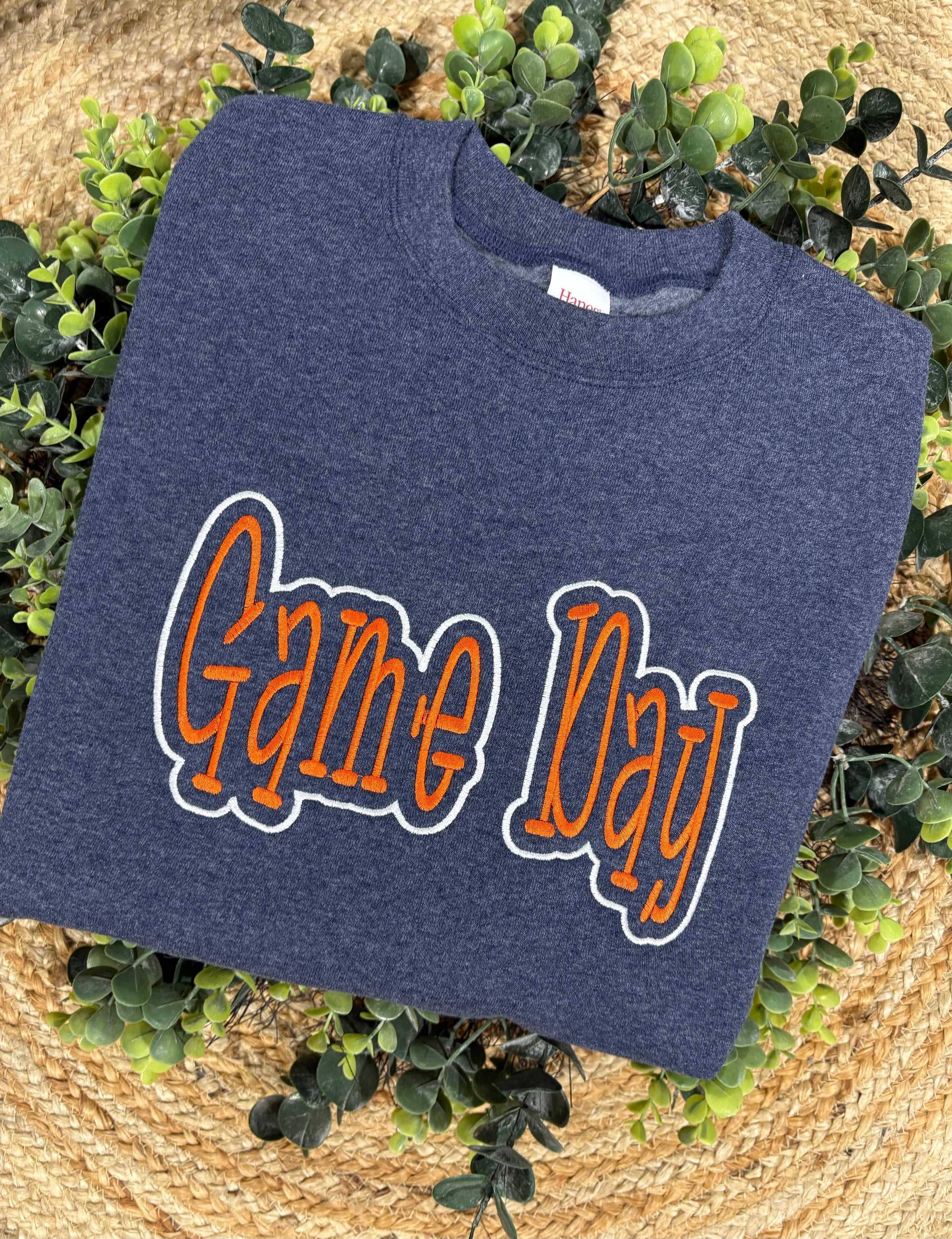 Custom Fun Game Day Embroidered Sweatshirt