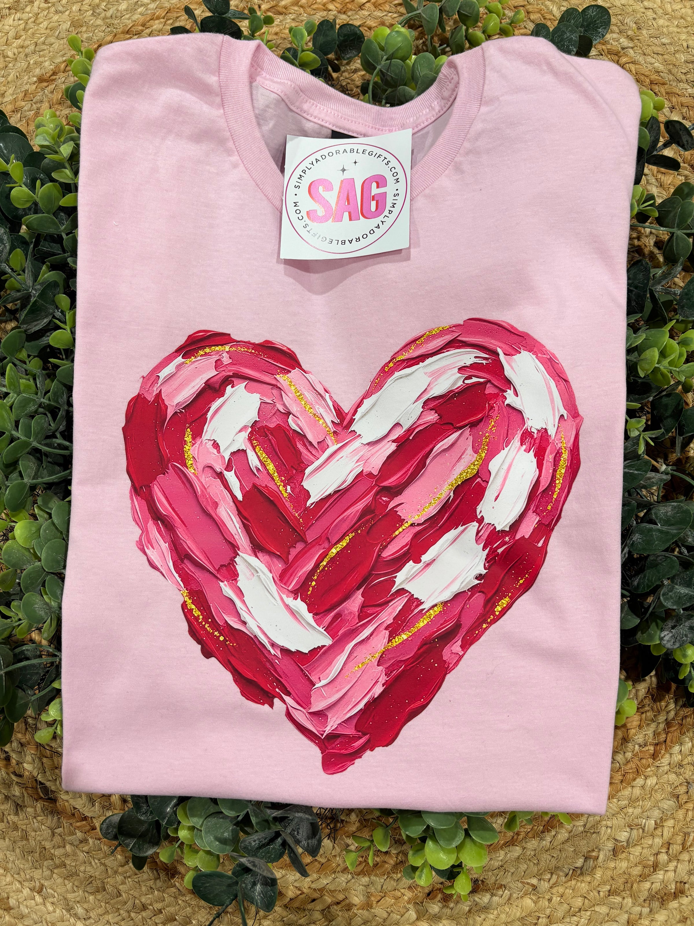 Painted Heart Valentines Tee