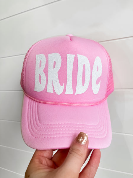 Glitter Bride Hat - Pink