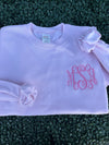 Monogrammed Light Pink Sweatshirt