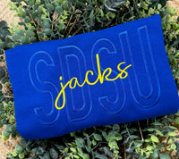 Custom Monotone School Spirit Embroidered Sweatshirt