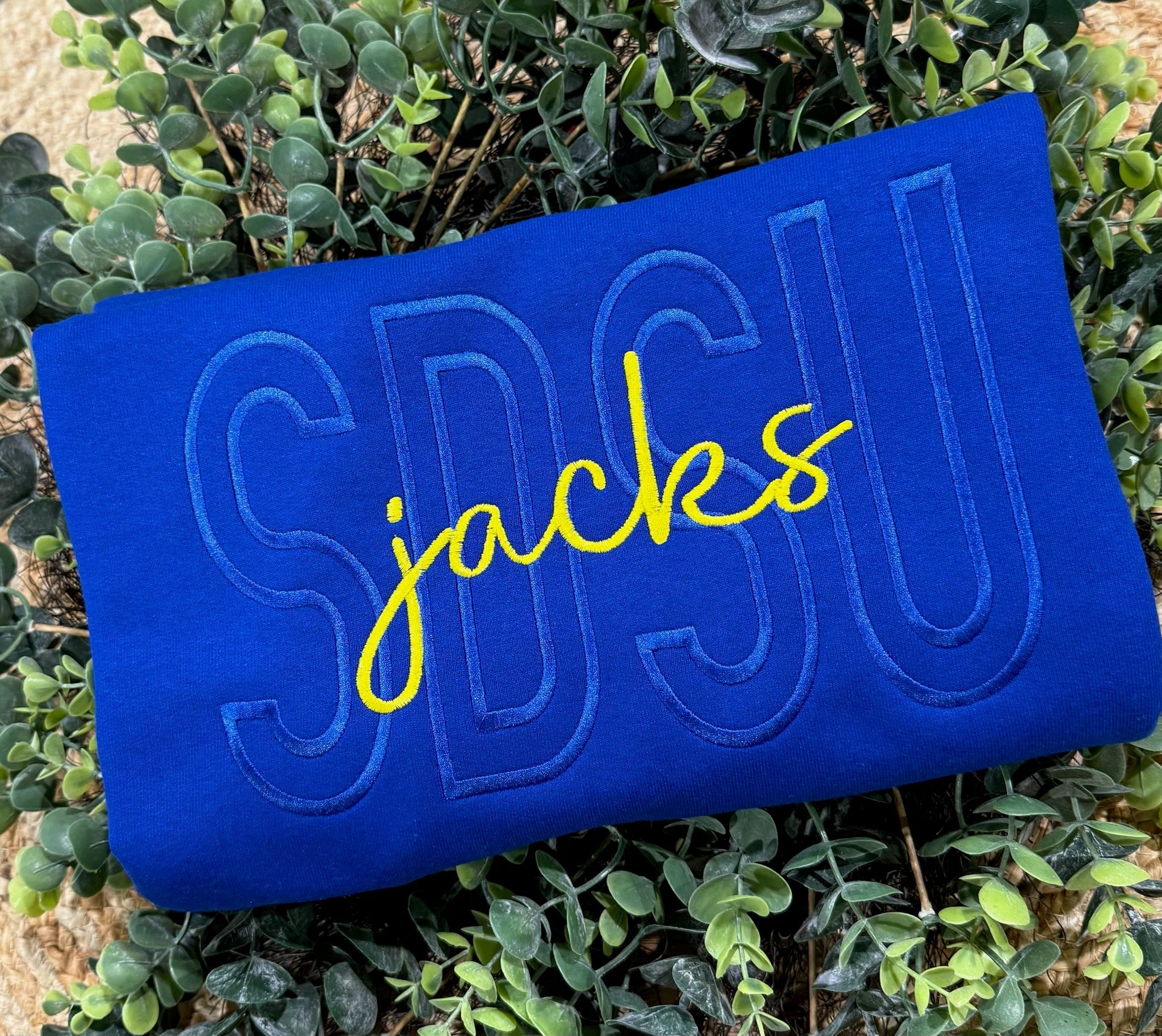 Custom Monotone School Spirit Embroidered Sweatshirt