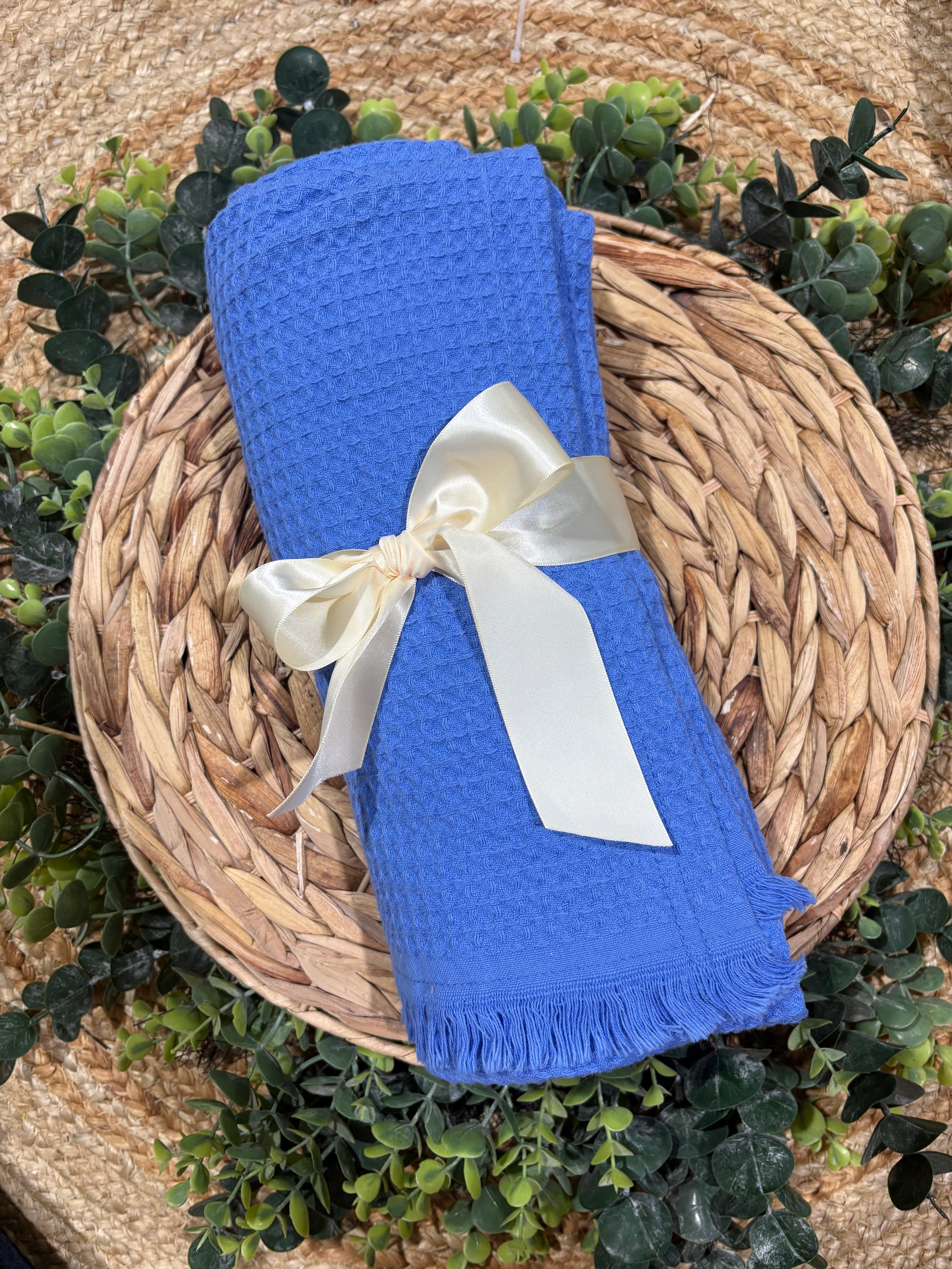 Monogram Me Waffle Throw - Multiple Colors