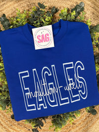 Custom Monotone School Spirit Embroidered Sweatshirt