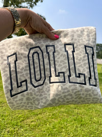 Custom Name Leopard Embroidered Tee