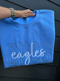 Custom Monotone School Spirit Embroidered Sweatshirt