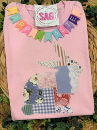 Applique Patchwork Bunny Shirt