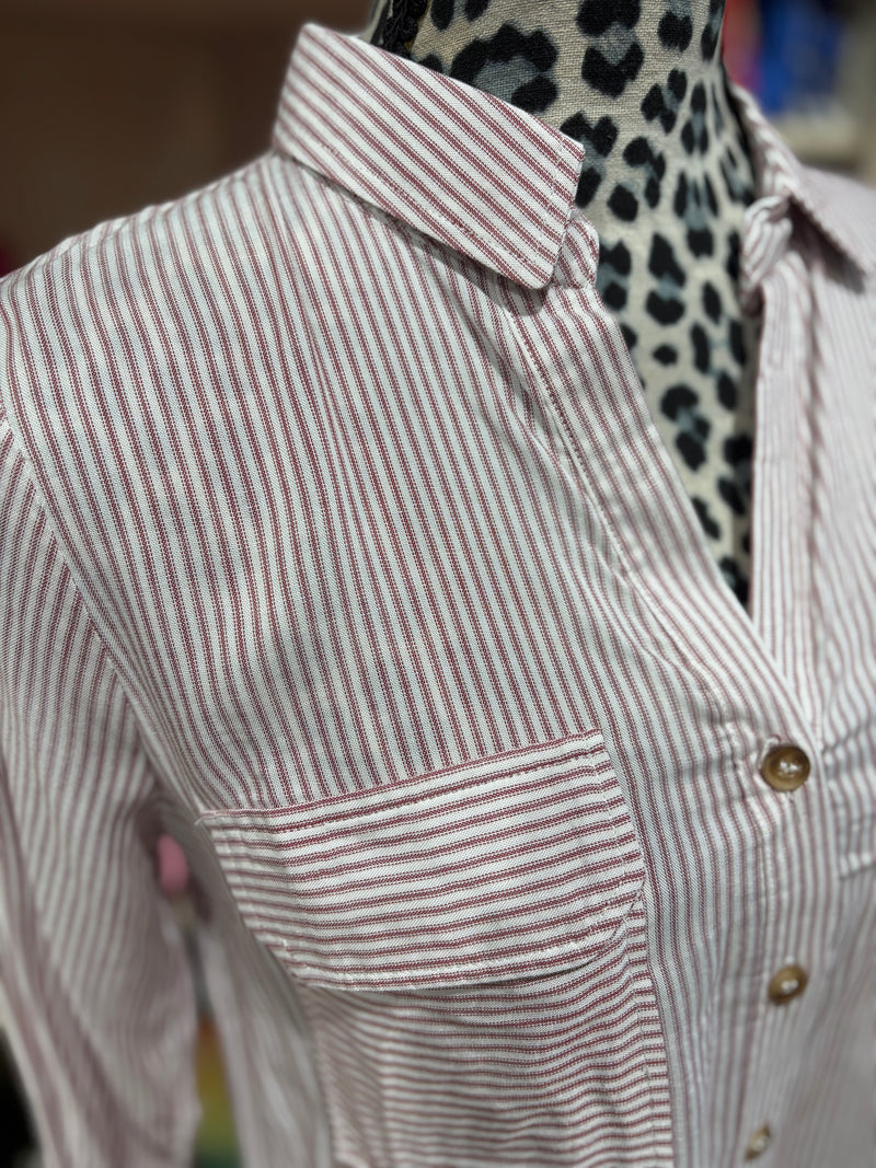 Blue Pepper Layering Button Up