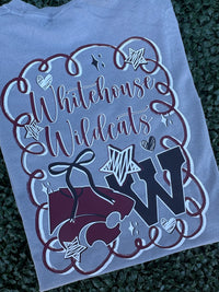 Preppy Whitehouse Wildcats Comfort Color Tee