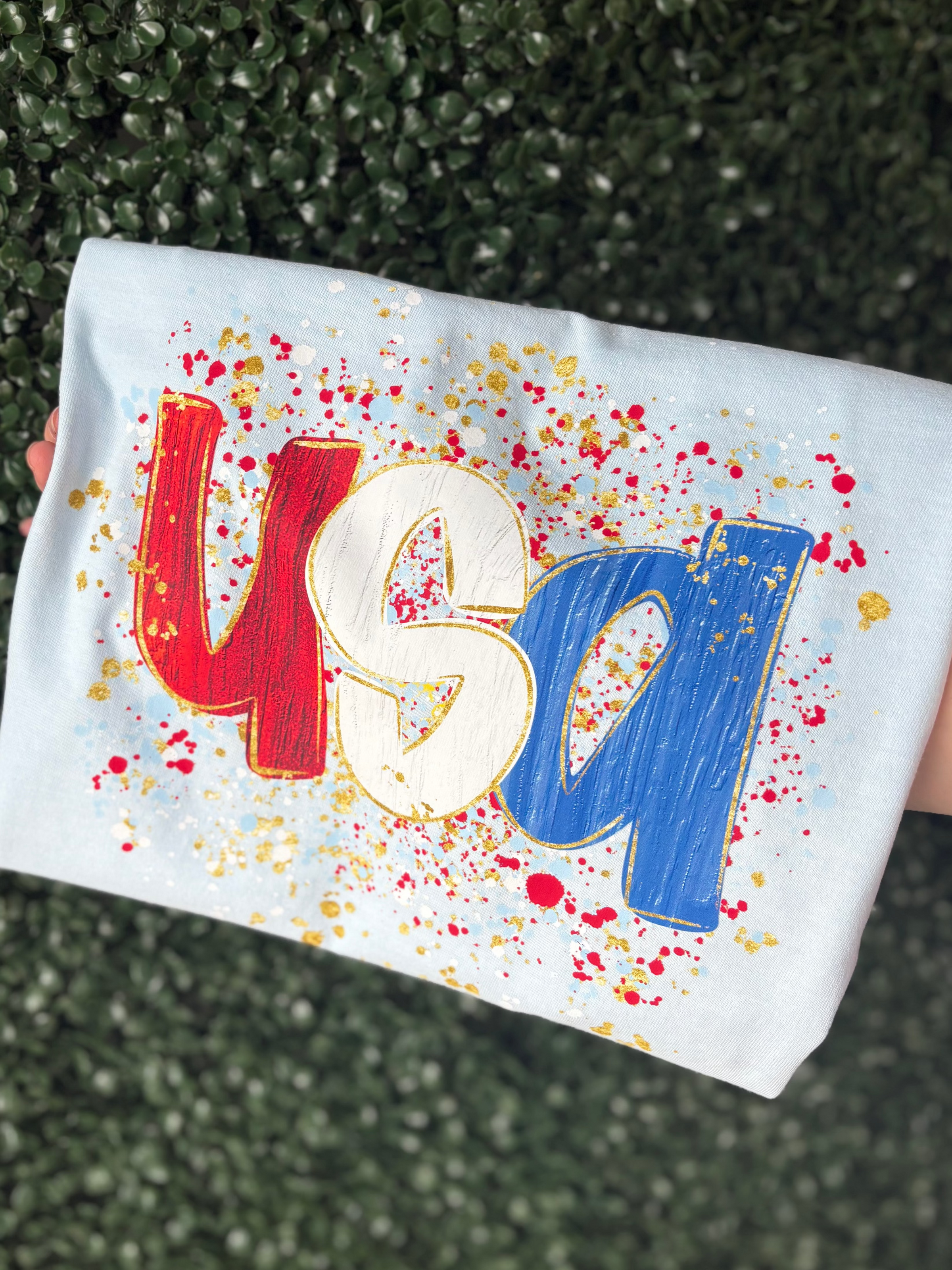 USA Confetti Comfort Color Tee