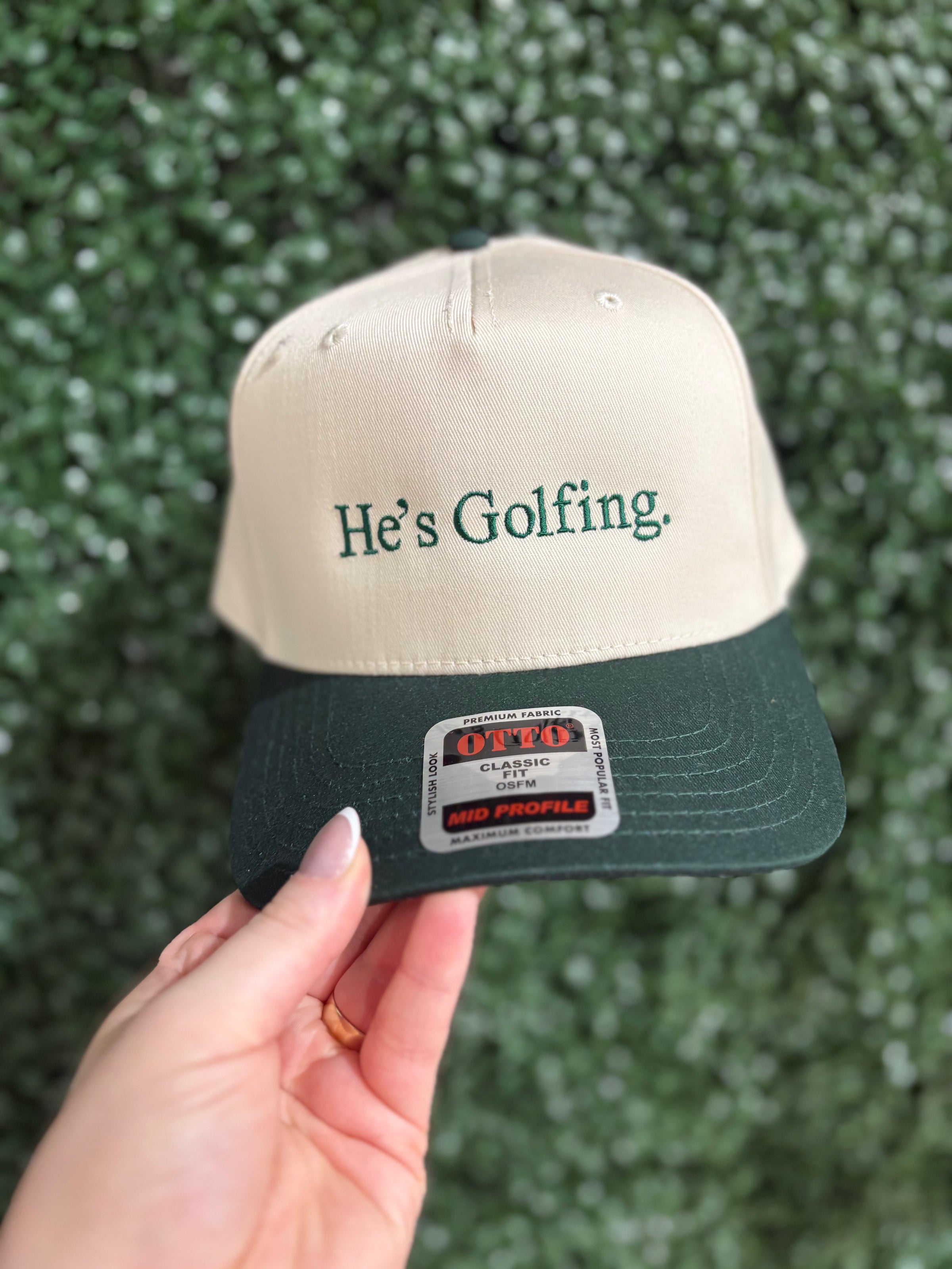 He Golfing Embroidered Hat