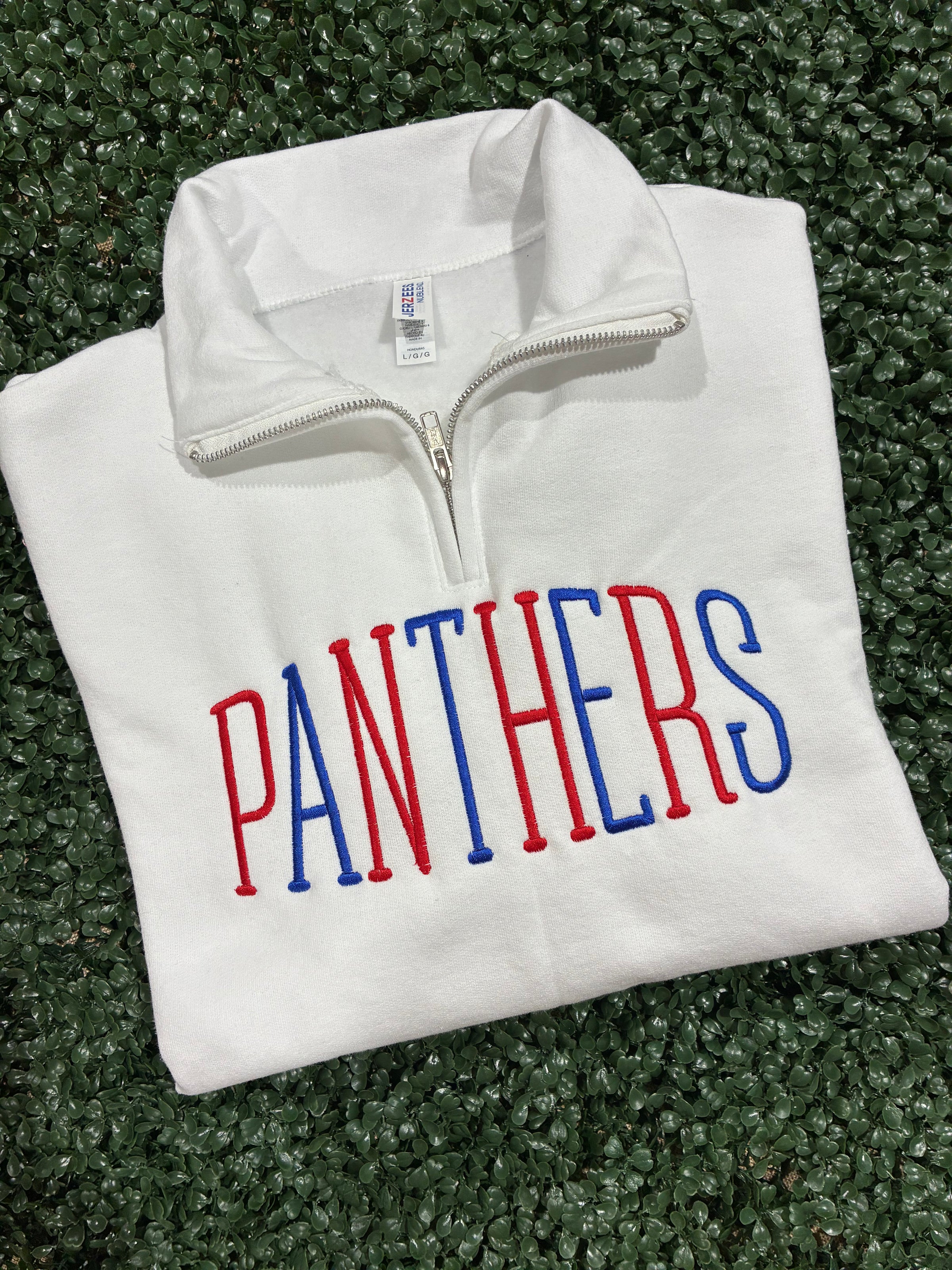 CUSTOM Two Color Embroidered Team Quarter Zip