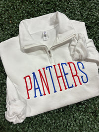 CUSTOM Two Color Embroidered Team Quarter Zip
