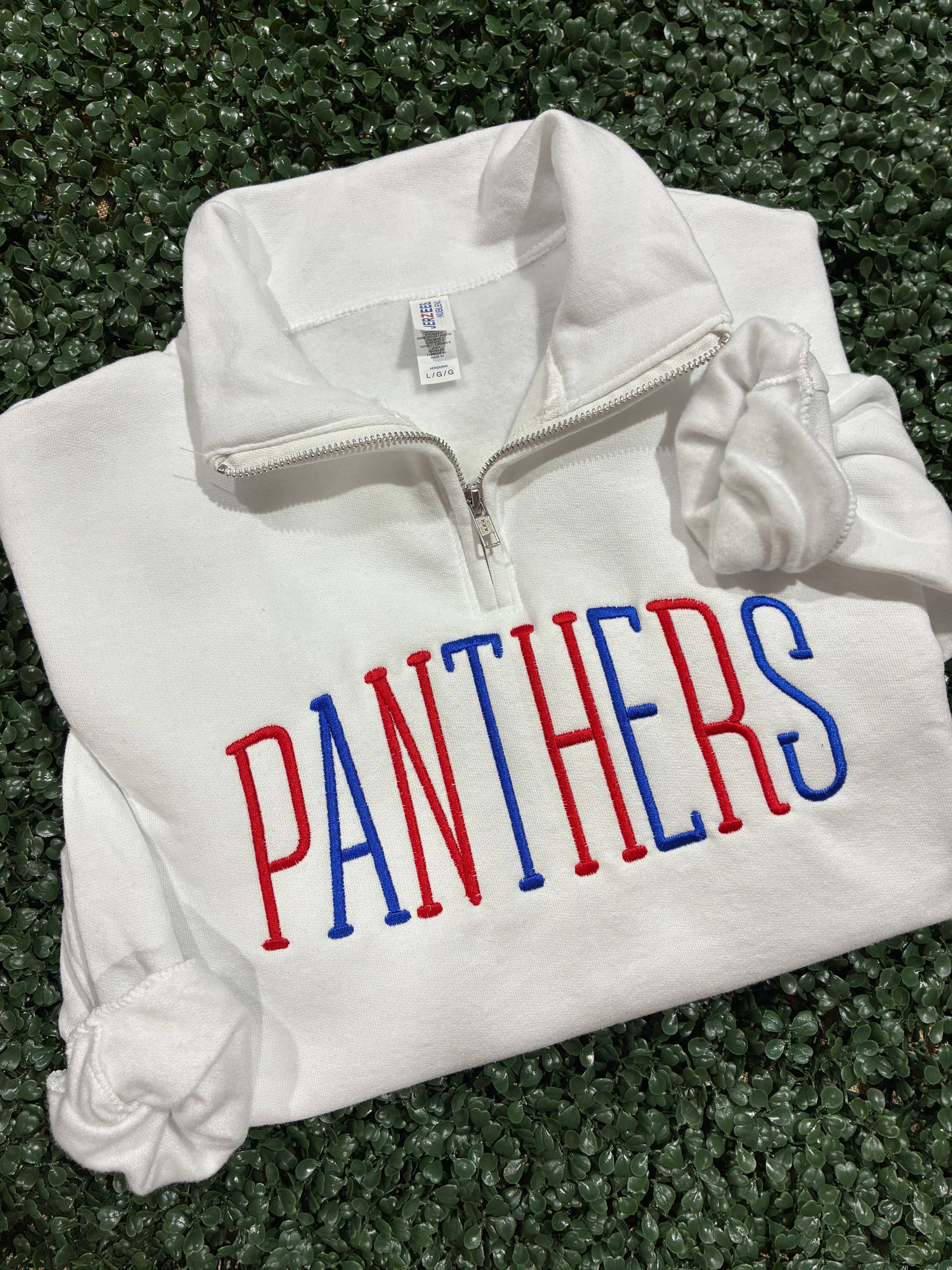 CUSTOM Two Color Embroidered Team Quarter Zip