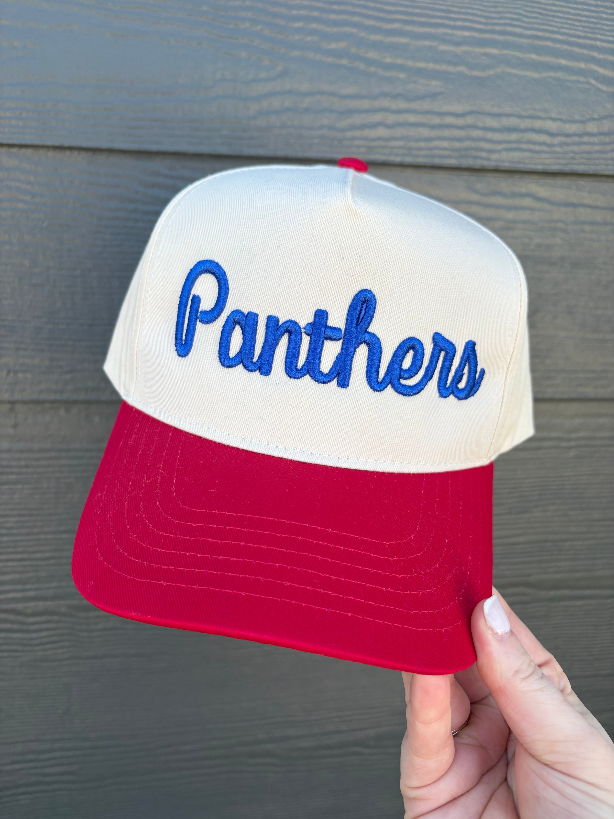 Panthers Puff Embroidered Trucker Hat