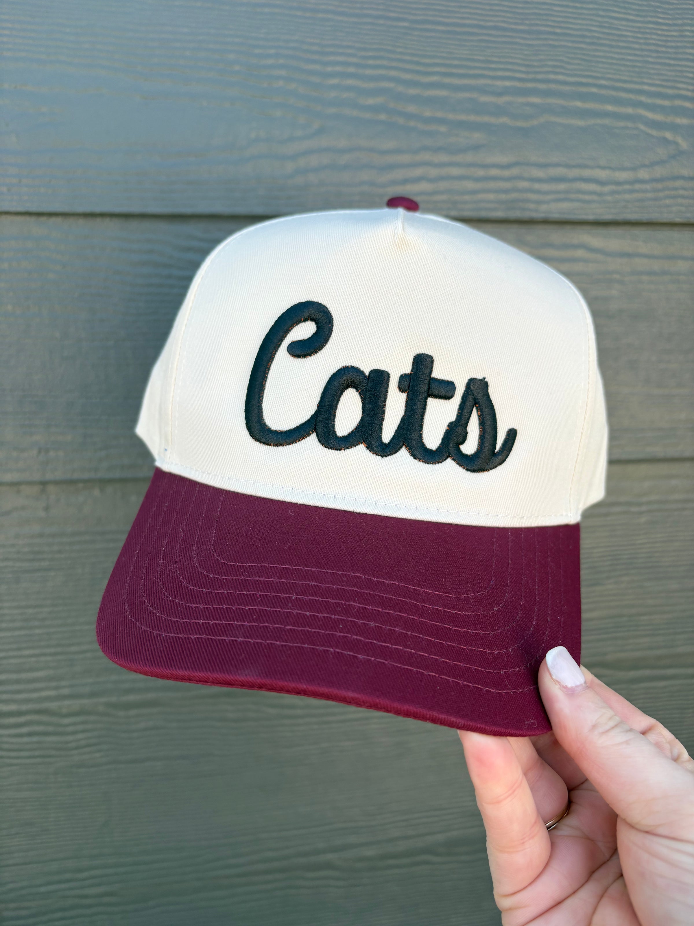 Whitehouse Cats Puff Embroidered Trucker Hat