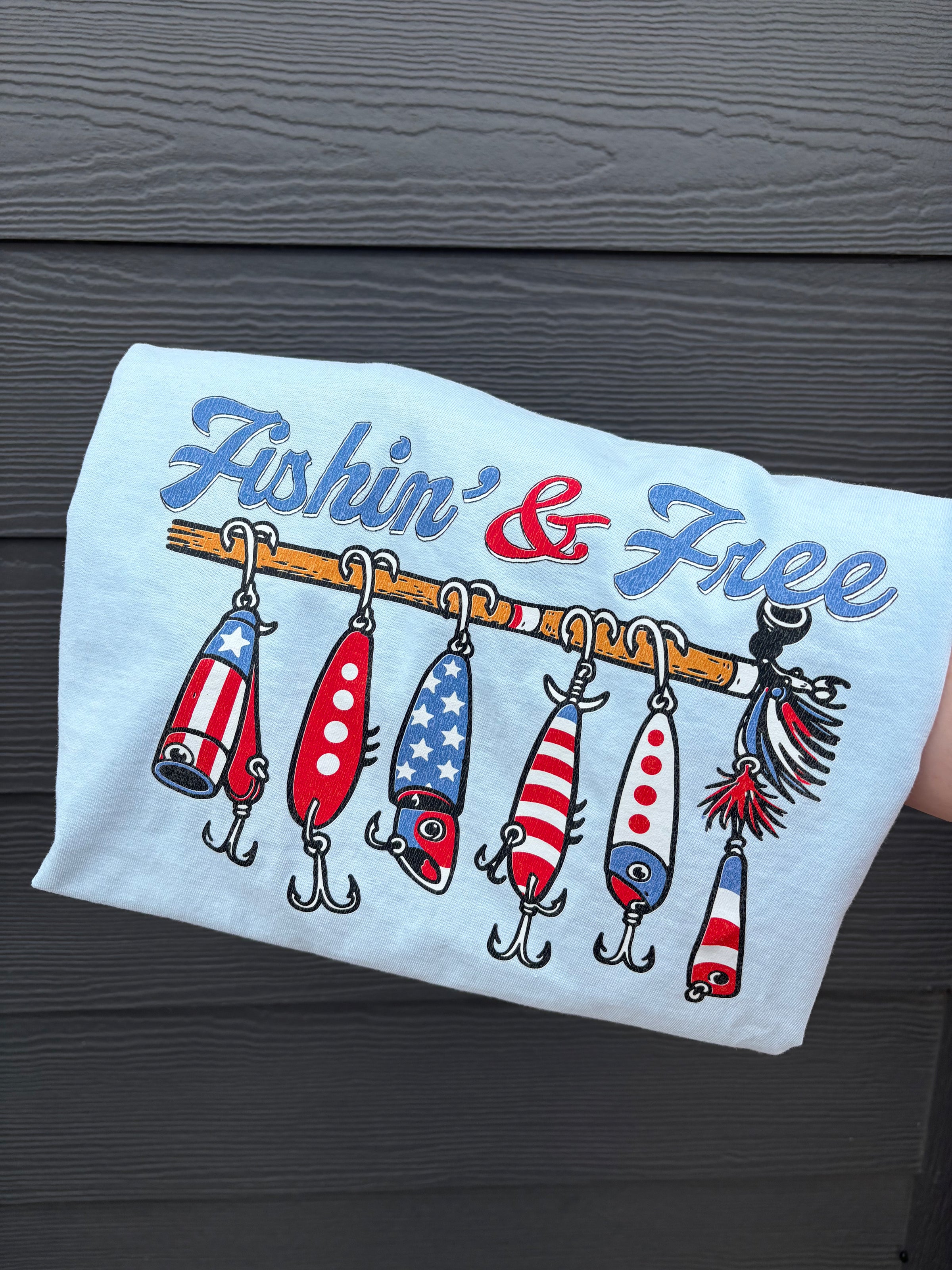 Fishin’ & Free Comfort Color Tee