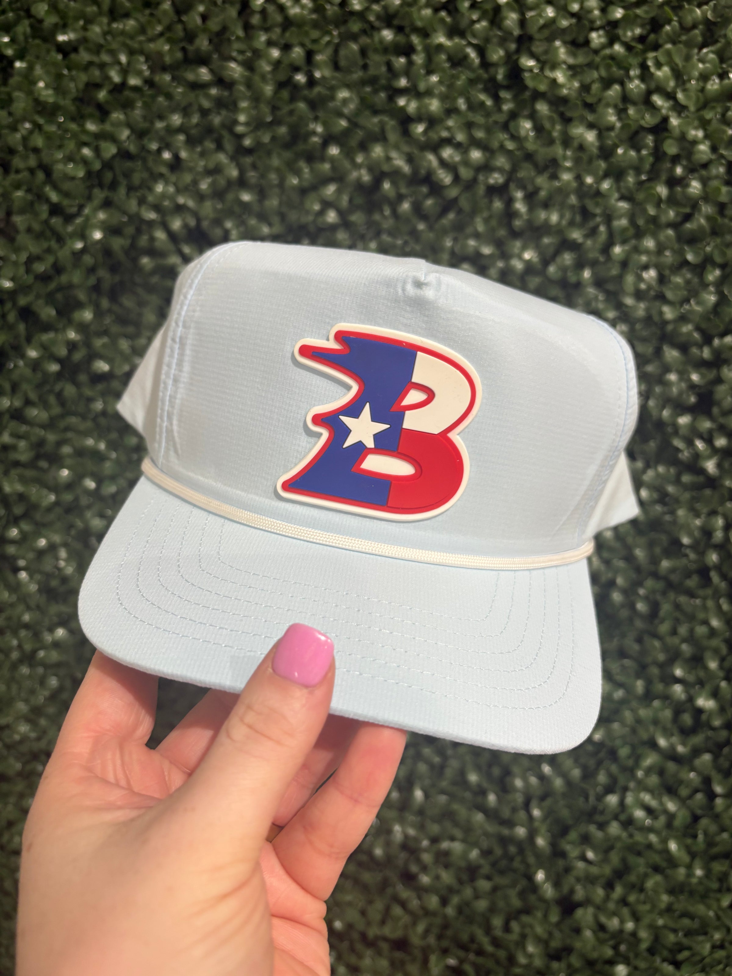 Bullard B Silicone Patch Rope Hat - Baby Blue