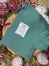 Coquette Stripe Christmas Bow Tree Front And Back Green Tee