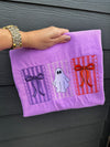 Coquette Bow Ghost Embroidered Comfort Colors® Tee – Spooky Chic - NEON VIOLET
