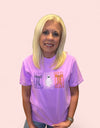 Coquette Bow Ghost Embroidered Comfort Colors® Tee – Spooky Chic - NEON VIOLET