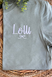 Customize it! Pocket Bow Monogram Gildan Tee