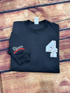 Custom Baseball Number Pocket Applique Sweatshirt