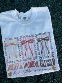 Grateful Thankful Blessed Bella Canvas Tee