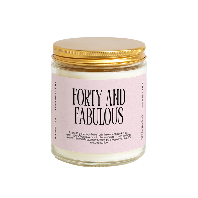 James Wax - 40th Birthday Forty and Fabulous Candle Birthday Gift