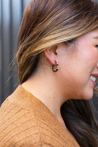 Cam Mini Hoops - Cheetah // Jewelry, Earrings, Fall