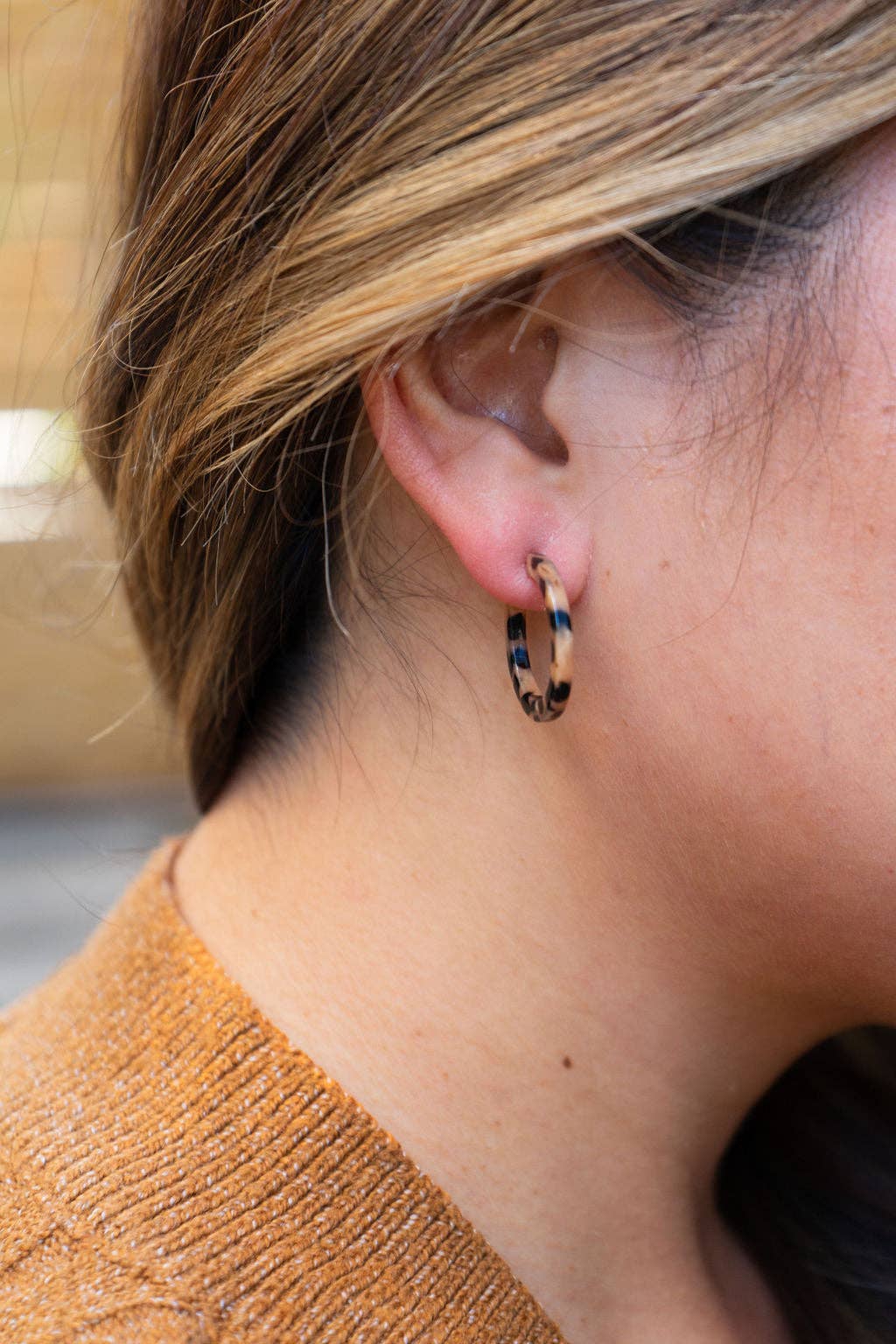 Cam Mini Hoops - Cheetah // Jewelry, Earrings, Fall