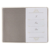 Christian Art Gifts - Devotional for Mr. & Mrs. White Faux Leather
